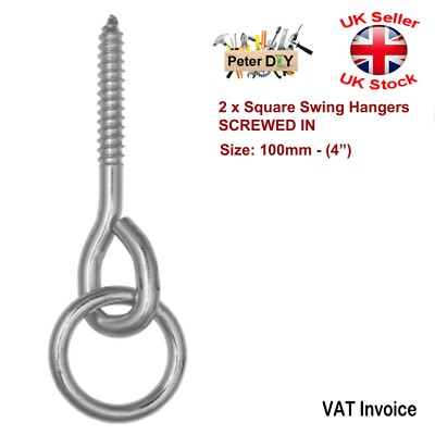 x SWING HOOK HANGER Climbing Frame For Square Round Beams SCREWED IN  UK
