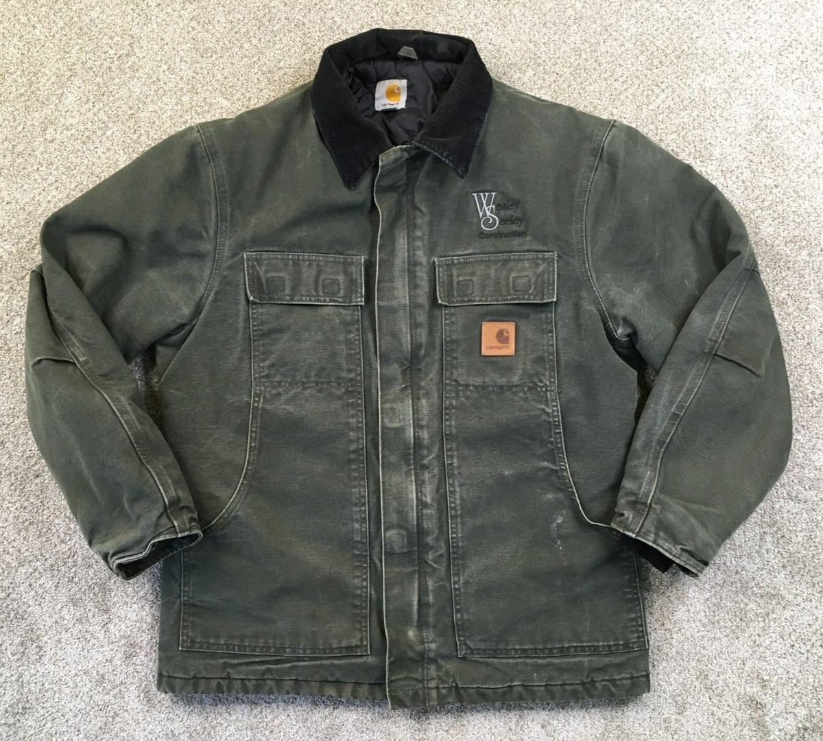 Carhartt Arctic Jacket Men's Medium Moss Green Nylon Quilt Lined