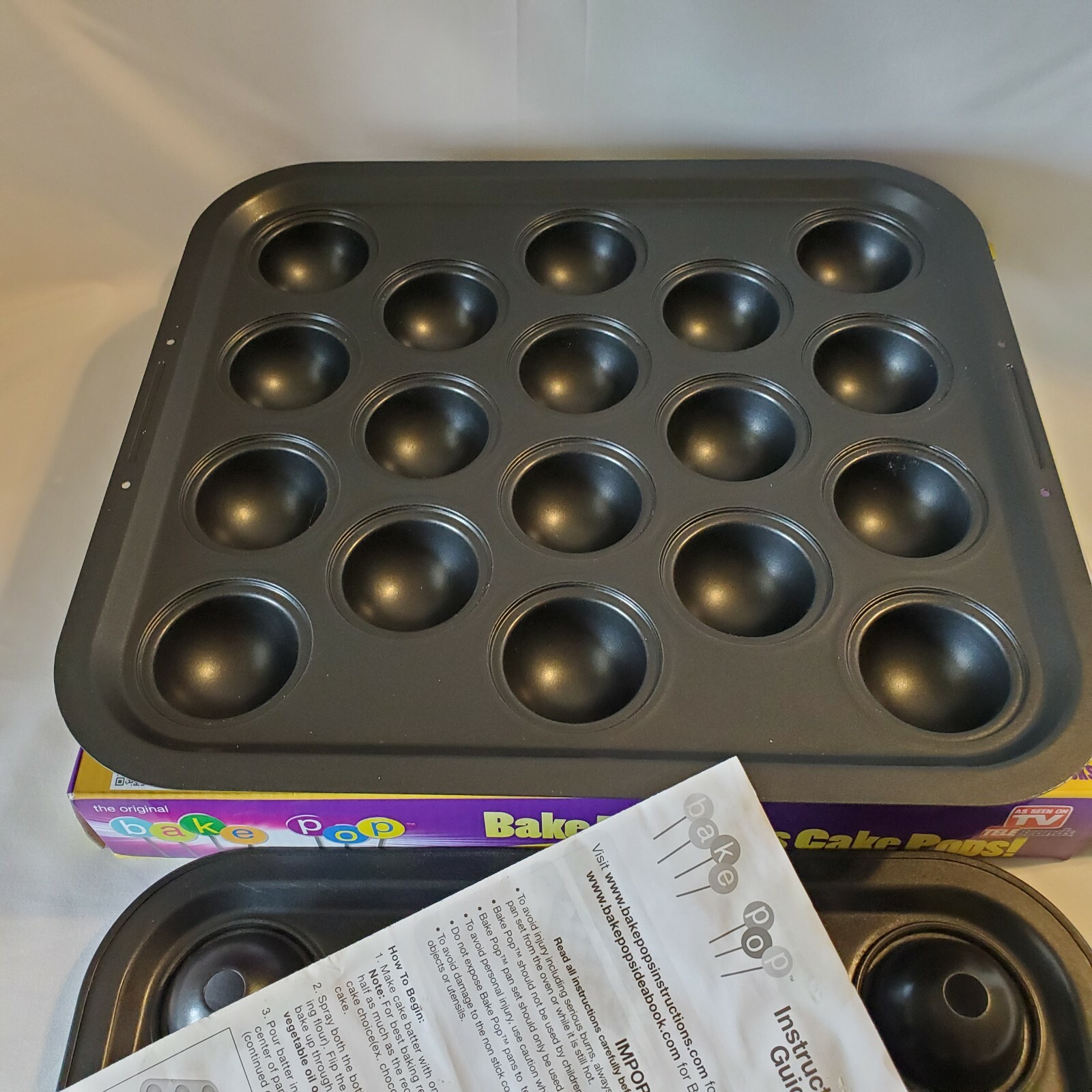 Telebrands Bake Pop 18 Cake Pops Baking Pan eBay