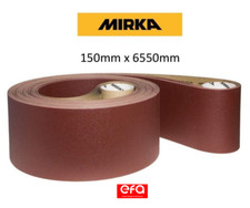 Mirka 150mm x 6550mm Abrasive Sanding Belts, Linisher, Pad Sander, Belt Sander
