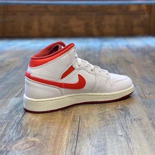 Nike Air Jordan 1 Mid Gr.46 weiß rot FJ3458 160 Herren Sneaker Retro - Bild 2 von 2