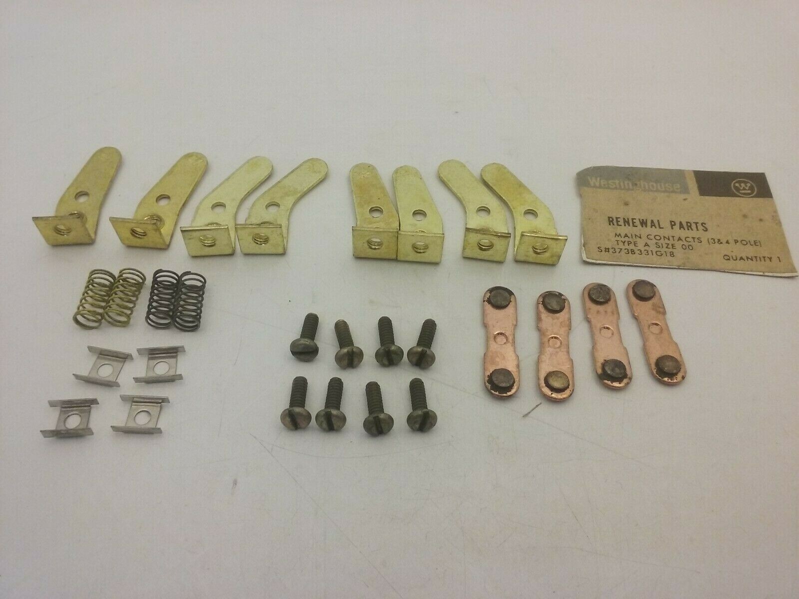 WESTINGHOUSE 373B331G18 RENEWAL PARTS TYPE A SIZE 00 CONTACT KIT 3 & 4 POLE NNB
