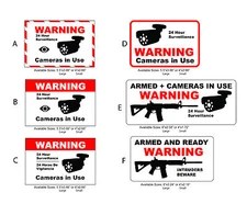 CCTV VIDEO SURVEILLANCE Security Burglar Alarm Decal Warning Sticker -PREMIUM