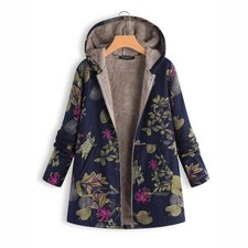 Long Hoodies Coat Womens Plus Size Zip Ladies Boho Jacket Winter Warm Outerwear