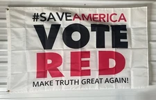 Republican Flag FREE USA SHIP Save America VOTE red Trump Desantis USA Sign 3x5