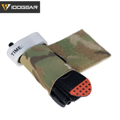 IDOGEAR Tactical Tournique Holder Elastic TQ Pouch Secure Fastener Hook&Loop