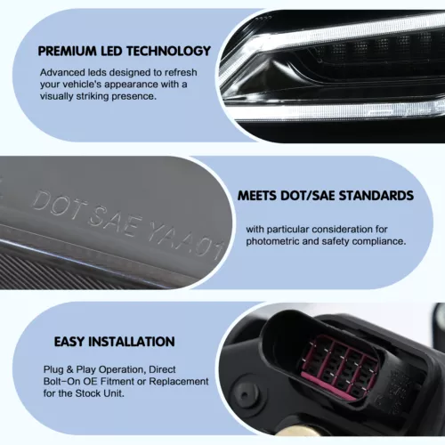 VLAND LED Headlights Fit 2011-2018 VW Jetta MK6 With Demon eye Lamp Assembly - Picture 4 of 9