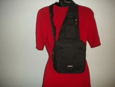 NEW  BLACK  POLYESTER Shoulder bag Messenger bag WITH MANY COMPARTMENTS