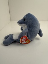 NEW Ty Beanie Baby ECHO the Dolphin Birth Date December 21, 1996 - Retired