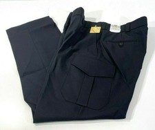 NEW MENS 30x32 FLYING CROSS POLYESTER CARGO POCKET PANTS 39900 LA NAVY 30x32