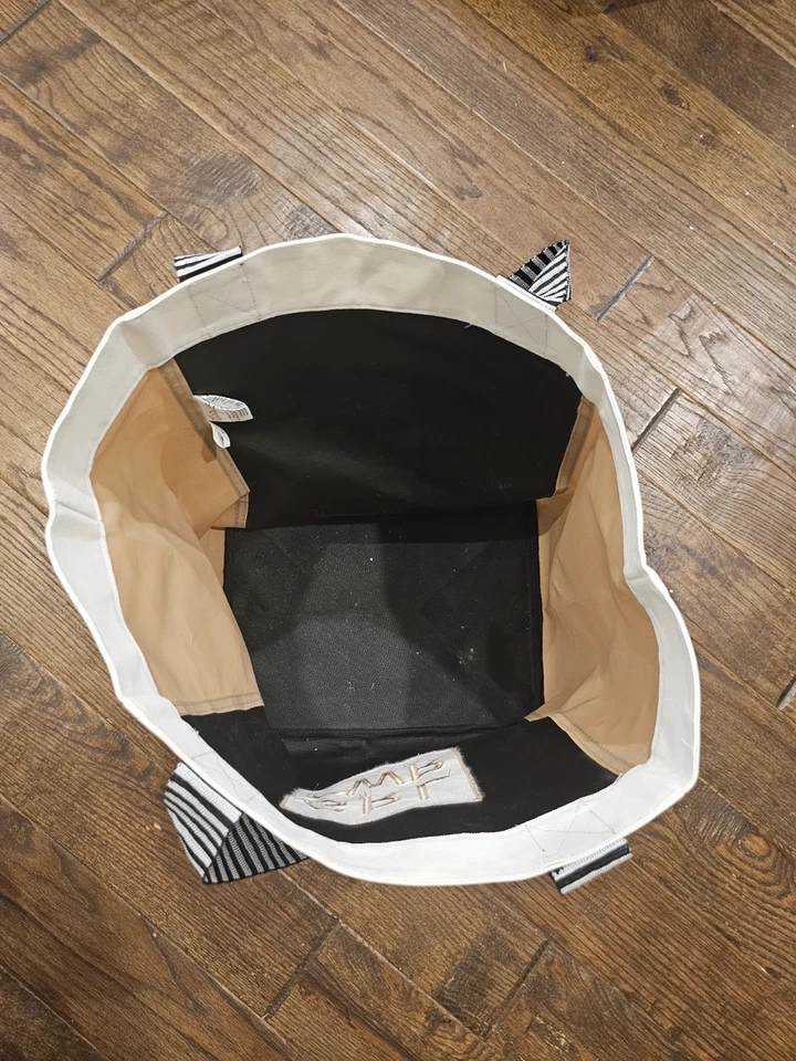 Thirty One GRL PWR 托特包黑色刺绣 31 个手柄帆布“女孩力量”状况极佳 — 第 3/4 张图片