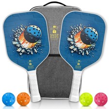 Kids Pickleball Paddles Set of 2 , Child Size Paddles, Lightweight Honeycomb...