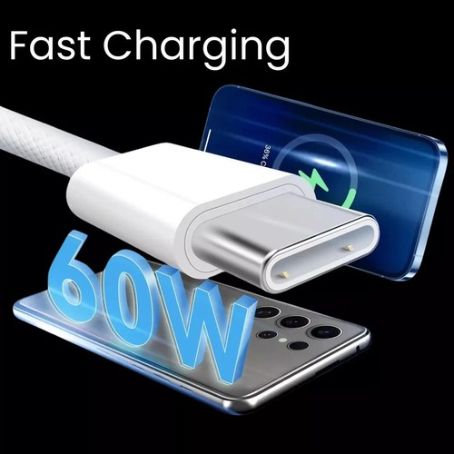 10 x 1.5M Woven Bulk Job lot Charger Cable USB Type C to C for iPhone Samsung - Picture 5 of 6