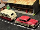 VINTAGE DINKY TOYS STUEBAKER & CARAVAN