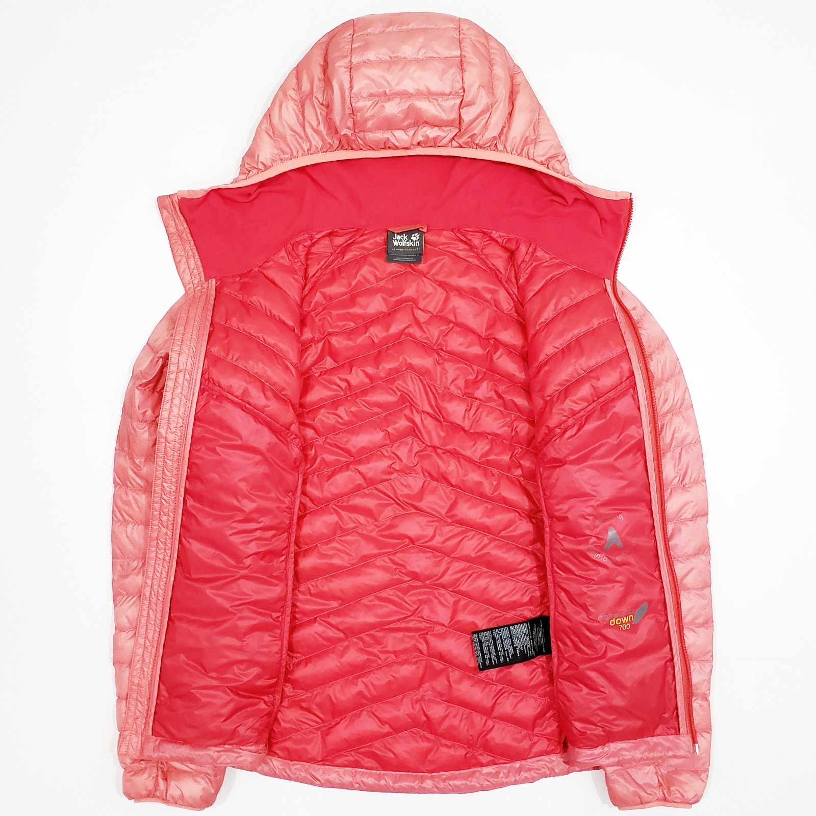 JACK WOLFSKIN 1205371 Mountain 700 Down Padded Quilt Jacket Hood Lightweight S-M image 9