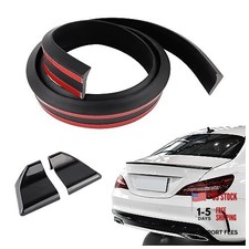 59" Glossy Car Rear Spoiler Trunk Spoiler Lip, Cuttable 3D Rear Matte Black