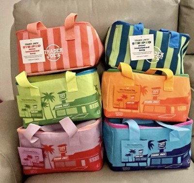 Trader Joe s Mini Insulated Tote Bag- COMPLETE SET of 6- Rare BNWT- Sold Out