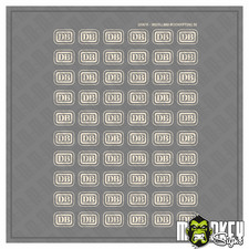 60-teiliges Aufkleber Set Spur G Gartenbahn Bundesbahn Beschriftung beige DB