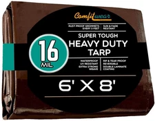 16 MIL Heavy Duty Tarp - Multi-Purpose Extra Heavy Duty Tarps - Car, Boat, Ca...