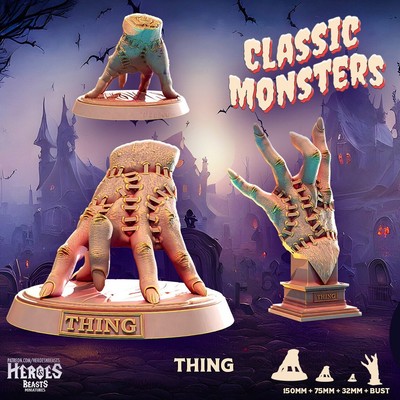 Rock Monster Classic Miniature 32mm Tabletop RPG 3D Printed Resin Unpainted V2