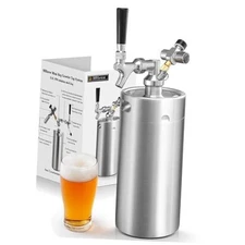  128oz Mini Keg Growler Portable Draft Beer Dispenser System Pressurized 