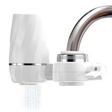 Faucet Mount Water Filter System, Tap Water Filter for Kitchens, Bathrooms, Redu