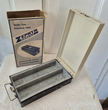 ZEPHYR DUOFILE SLIDE FILE Storage Organizer CASE Holds 100 2X2" 35mm Slides Box