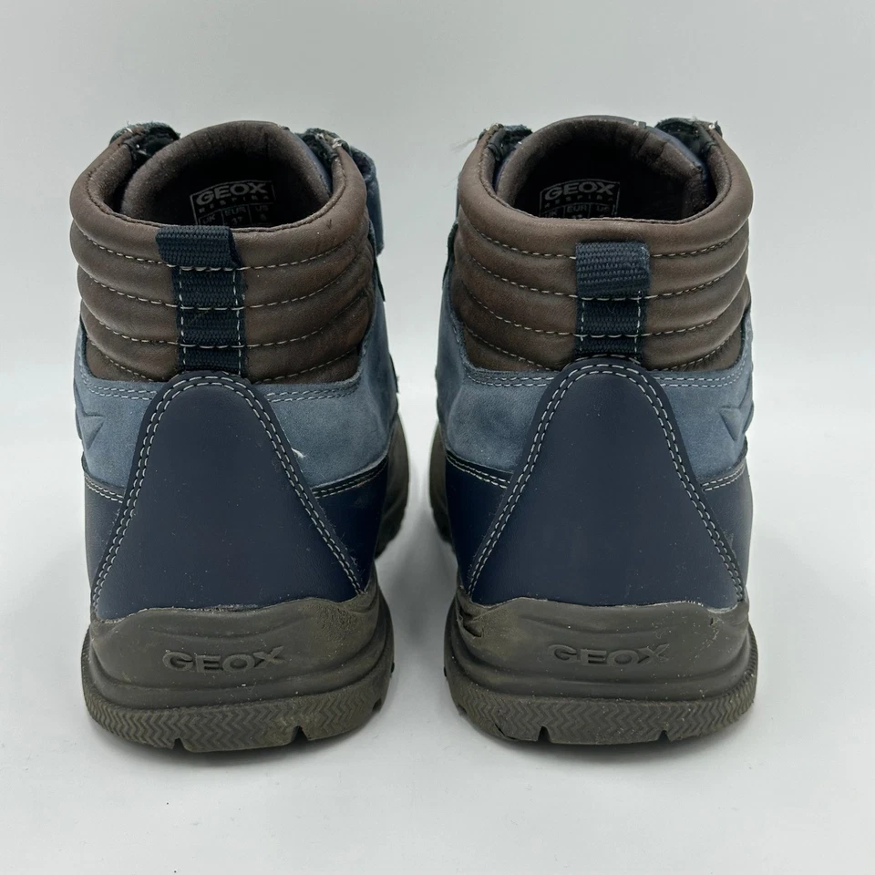 Geox Respira Amphibiox Botas de Invierno Impermeables de Cuero Azul Niños EE. UU. Talla 5 EU 37 Foto 4 de 4
