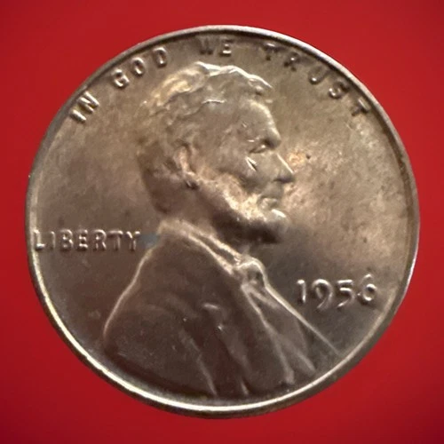 1956-P Lincoln Wheat Cent Choice Gem Red BU 1c, shipped fast with tracking.