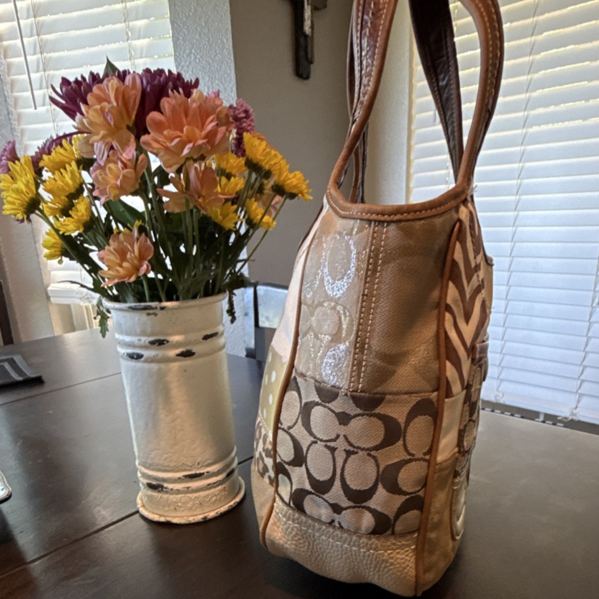 Coach Vintage Y2K Patchwork Ergo Hobo Suede Leather Shoulder Bag