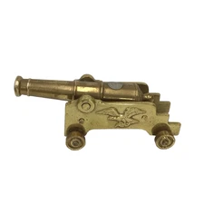 Virginia Metalcrafters Bicentennial Brass Desk Naval Cannon 1776-1976 READ