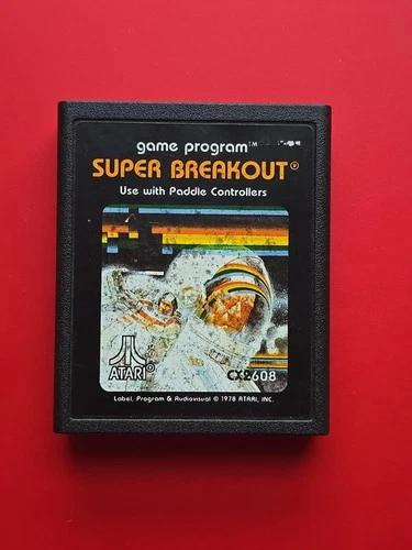 Super Breakout Atari 2600 7800 Vintage Arcade Paddle Game Cleaned Works
