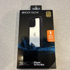 Body Glove Tidal Waterproof Case For iPhone 16 Pro Max Black/Clear New
