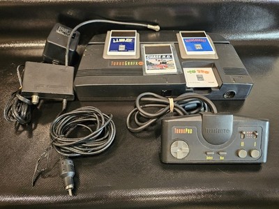 Turbo Grafx 16 Console Bundle With 4 Games Tested And Works