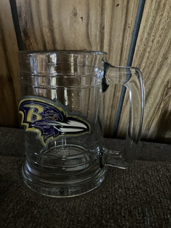 Glass Baltimore Ravens Official NFL 16 oz Glass Mug