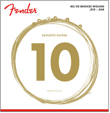 Fender 70XL 80/20 Bronze Acoustic Guitar Strings Extra Light Gauge 10-48