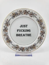 Vintage Upcycled Snarky Decorative Home Decor Plate