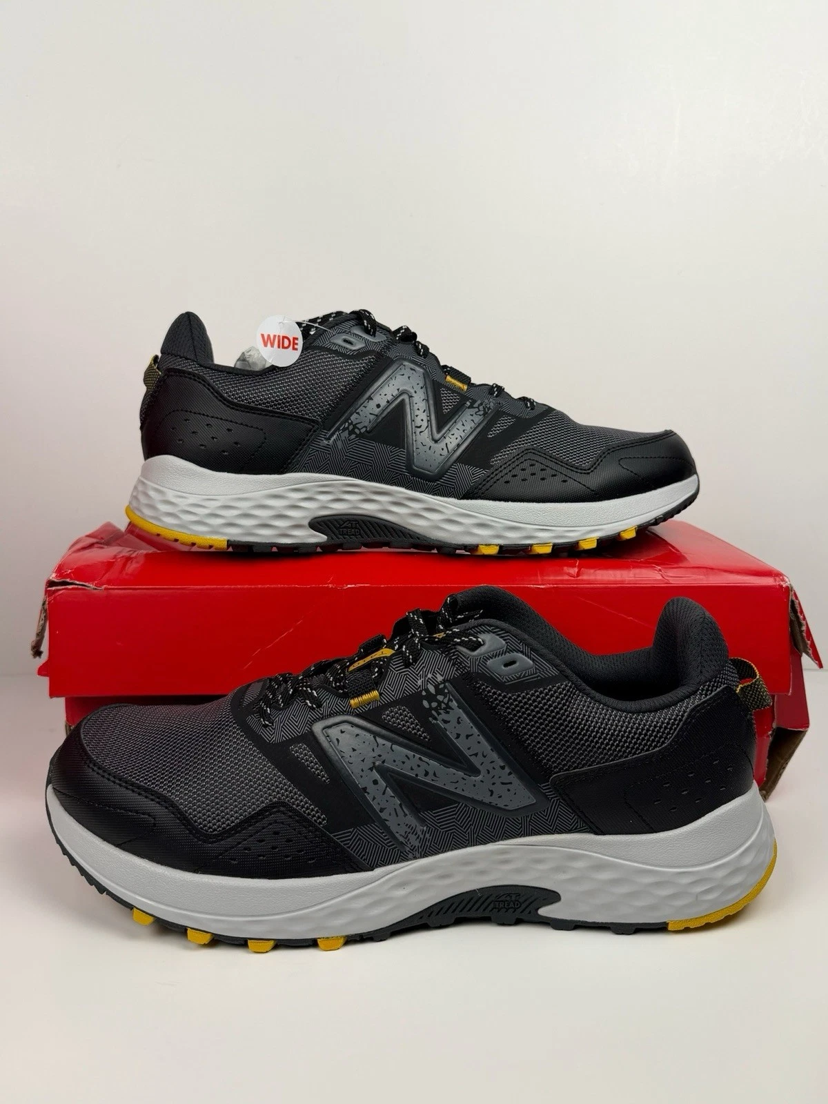 New Balance 410v8 Trail Running Shoes Men Size 11.5 4E Wide Grey/Black MT410LG8