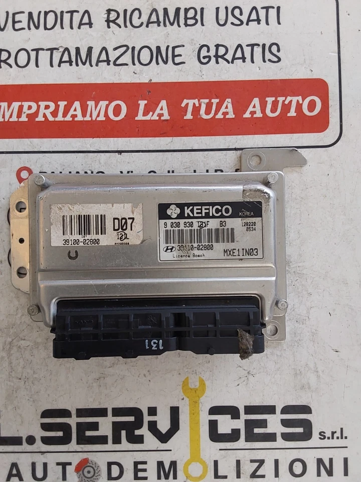 CENTRALINA MODULO UNITA COMANDO GESTIONE MOTORE HYUNDAI ATOS 1.0 BENZINA 98-03 - Immagine 3 di 4