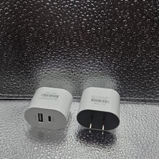 Dual USB Wall Charger Adapter White 2-Port Universal Plug 100-240V