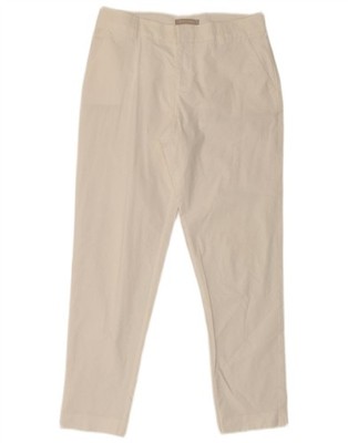 Stefanel Womens Slim Fit Chino Trousers EU 36 Small W30 L28 White DI36