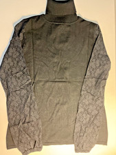 Lace sleeve turtleneck