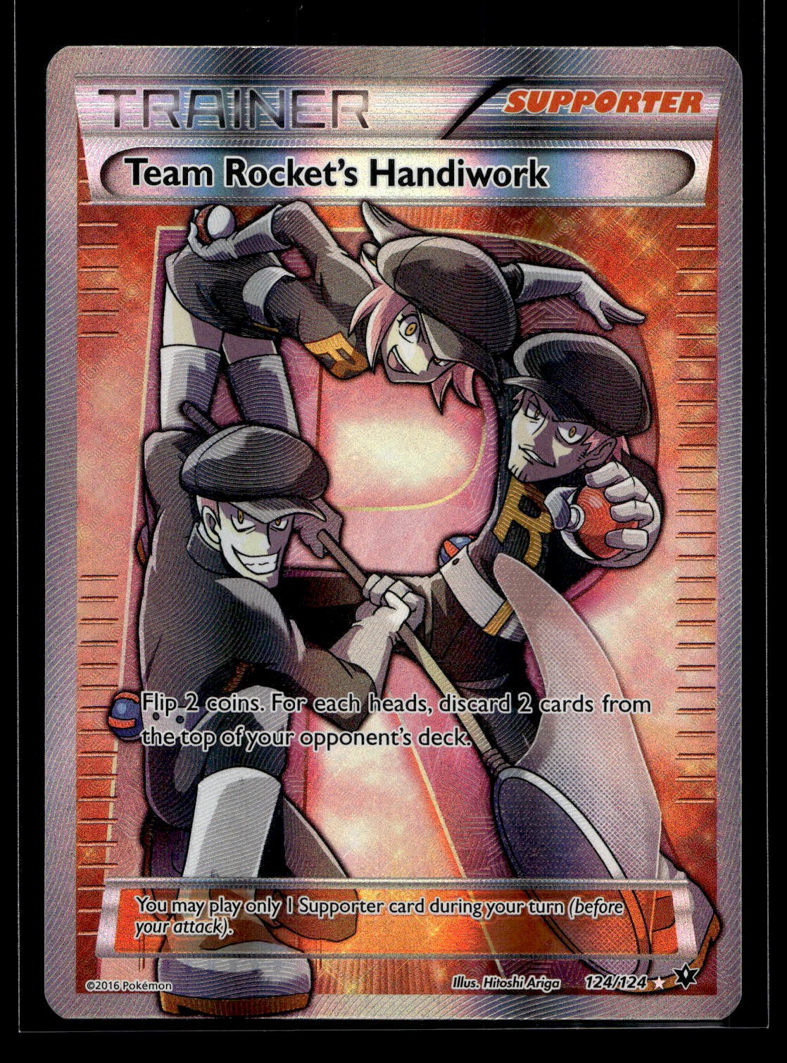 Team Rocket's Handiwork (Full Art) 124/124 XY - Fates Collide Pokémon Card NM