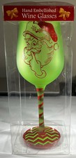 Raise The Bar/Hearthstone Naughty but Nice 15fl Oz Wine Glass Hand Embellished