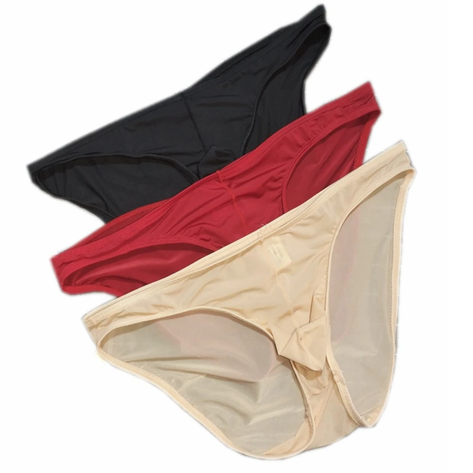 Paquete de 3,6 calzoncillos para hombre bragas de tiro bajo ropa interior bolsa abultada calzoncillos de natación Foto 2 de 4