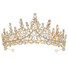 Gold Crown for Women Wedding Tiara for Women Queen Crown Crystal Tiara Crown Wed