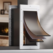 3-Flap Dog Door, Large Doggy Door for Wall, Never Rust Plastic Wall Dog Door,...