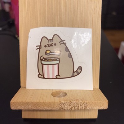 Pusheen Cat with a Carton of Ice Cream Sticker 2 x 2 Inches