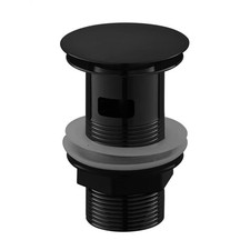 Black Chrome Click Clack Slotted Basin Waste - Arissa ARBCSBW