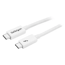StarTech 1m Thunderbolt 3 Cable - 20Gbps - White - Thunderbolt / USB-C /